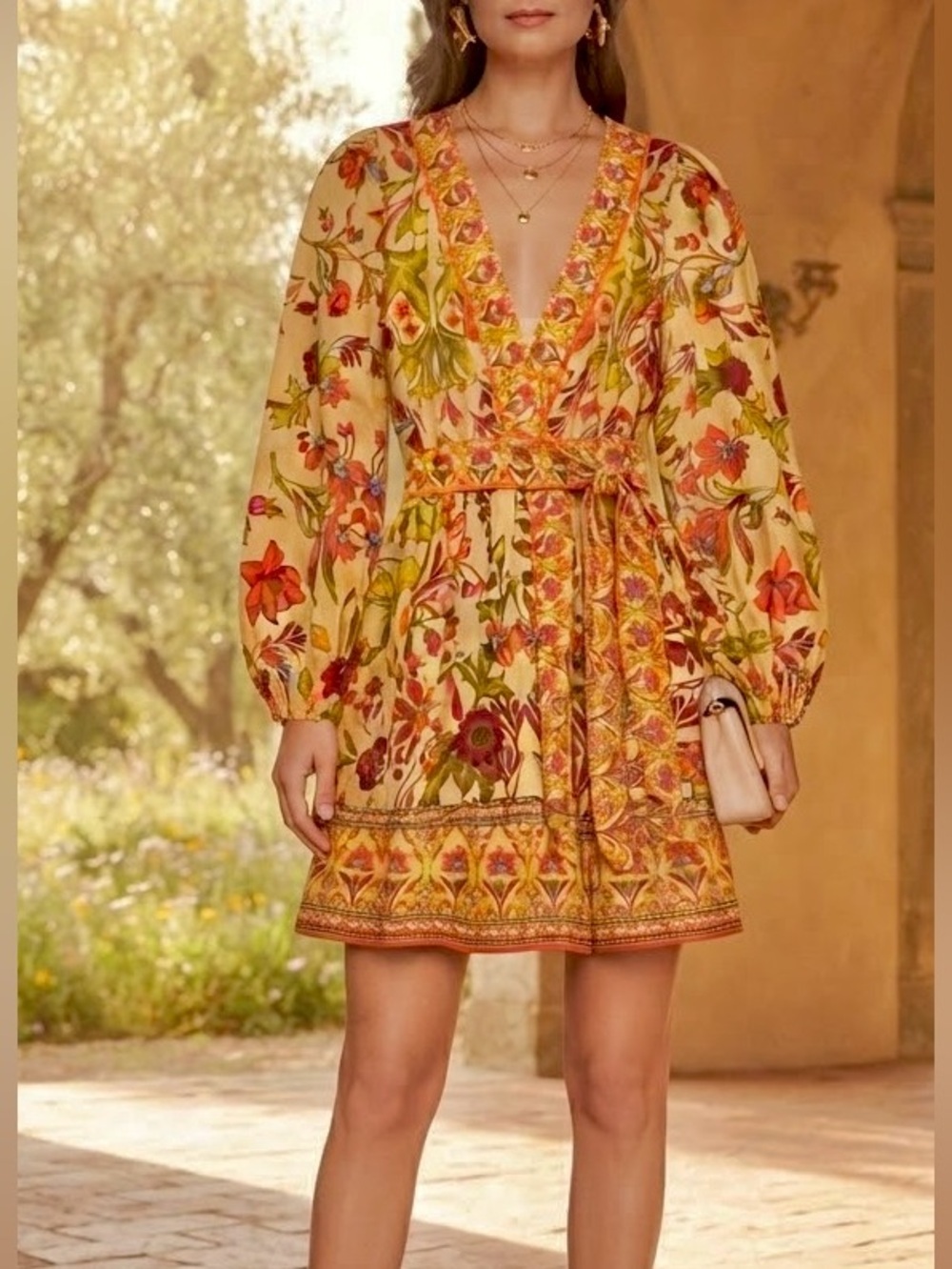 A LOVES A DRS ELLERY WESTERN SUNSET WRAP DRESS SIZE 4 NWT